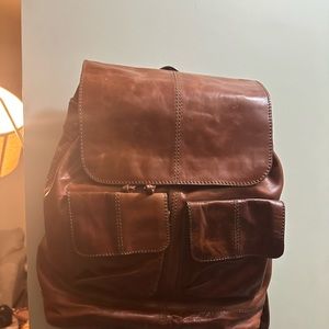 Fossil leather backpack